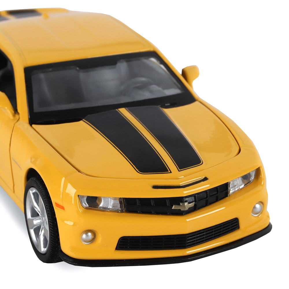 Моделька Chevrolet Camaro SS, инерционная, металлическая, со светом и  звуком, ЖЁЛТАЯ купить в интернет магазине Растишка